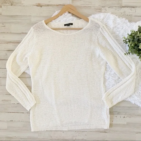 🌟Rachel Zoe White Chunky Open Knit Karla Sweater - Picture 3 of 8